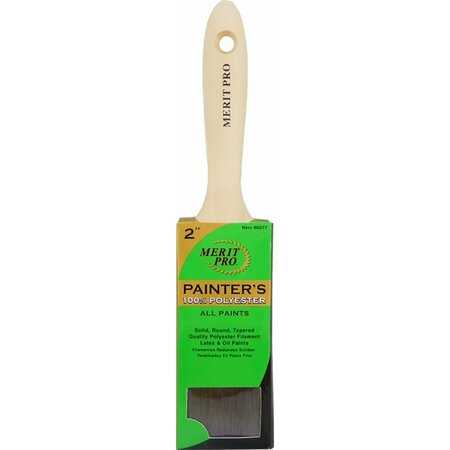 MERIT PRO 2 in. Painter's Professional Beavertail Handle Varnish Brush 00077